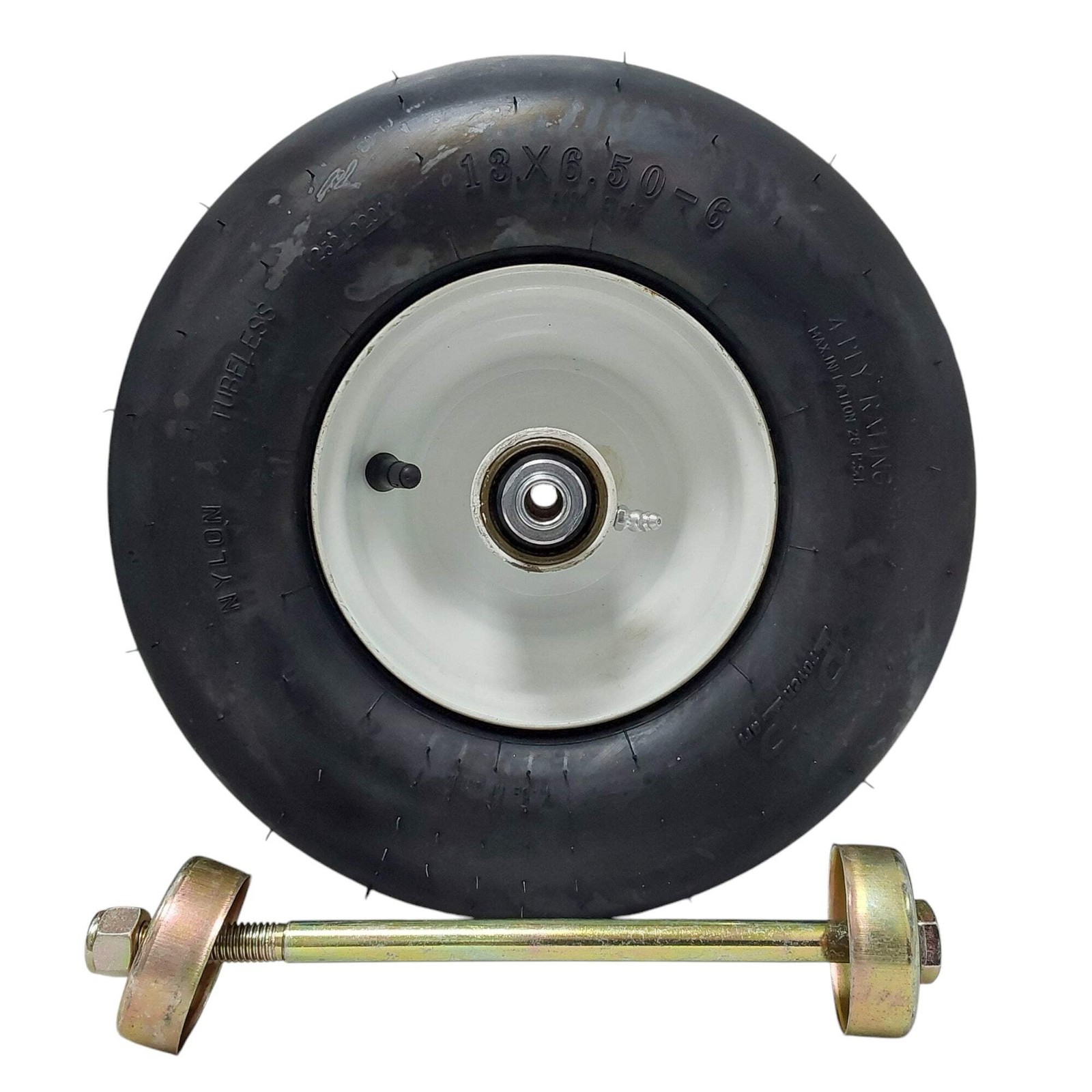 Proven Part 13X6.50-6 Tubeless Tire White Rim For Exmark and Toro