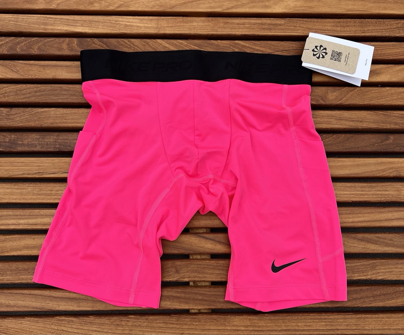 Nike Pro mens hyper pink dri-fit fitness long shorts underwear size S M L