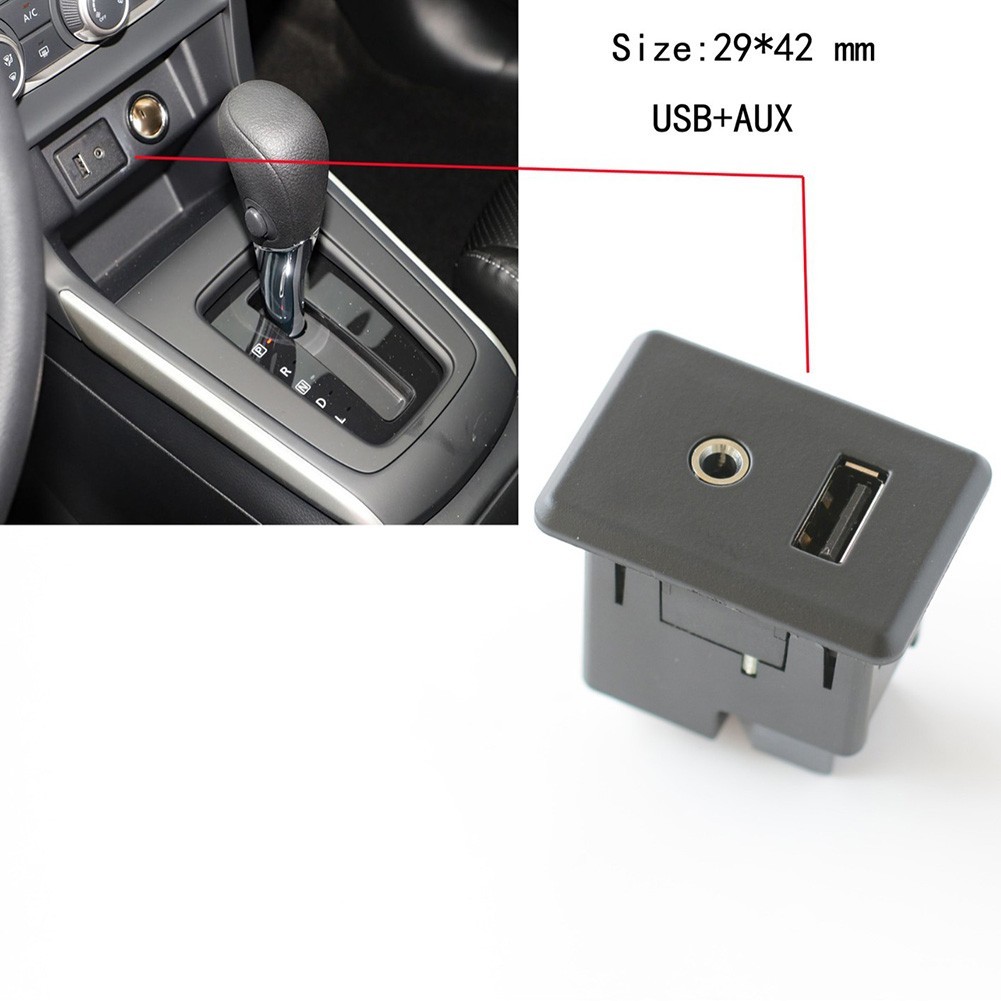 USB AUX Interface Panel Socket for Nissan Versa 2015 2017 Center Console Fit