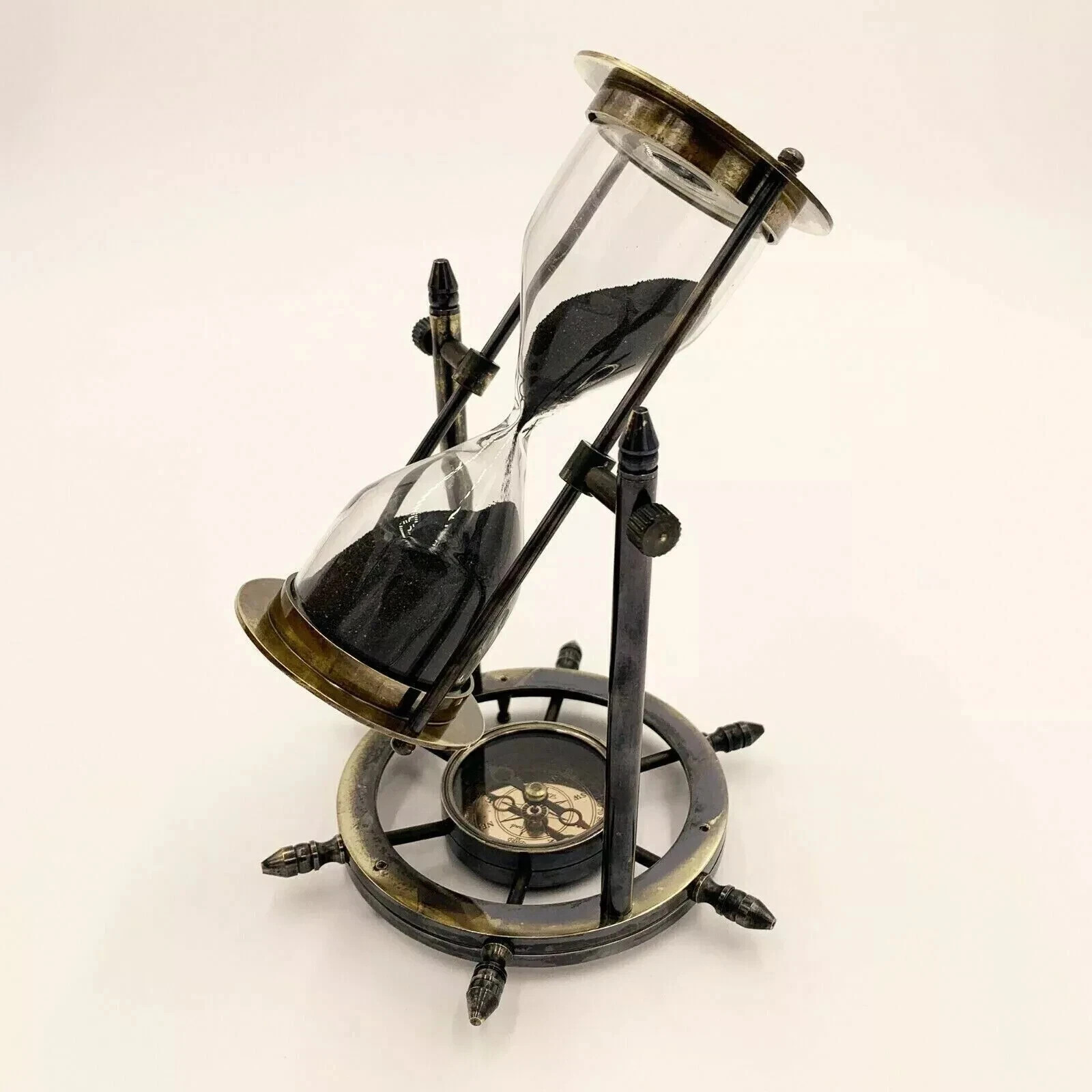 Sand Timer Hourglass Brass Nautical Maritime Hour Glass Vintage Sand Clock Gift