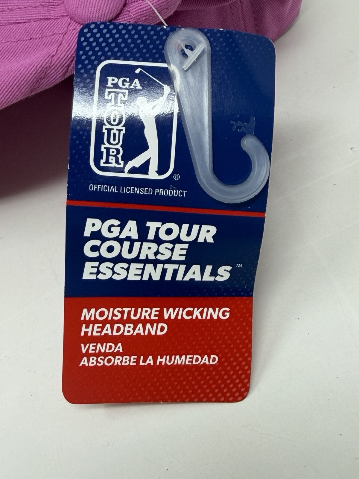 PGA Tour Course Essentials Classic Cap Hat With Floral Patch Pink Golf Hat NWT