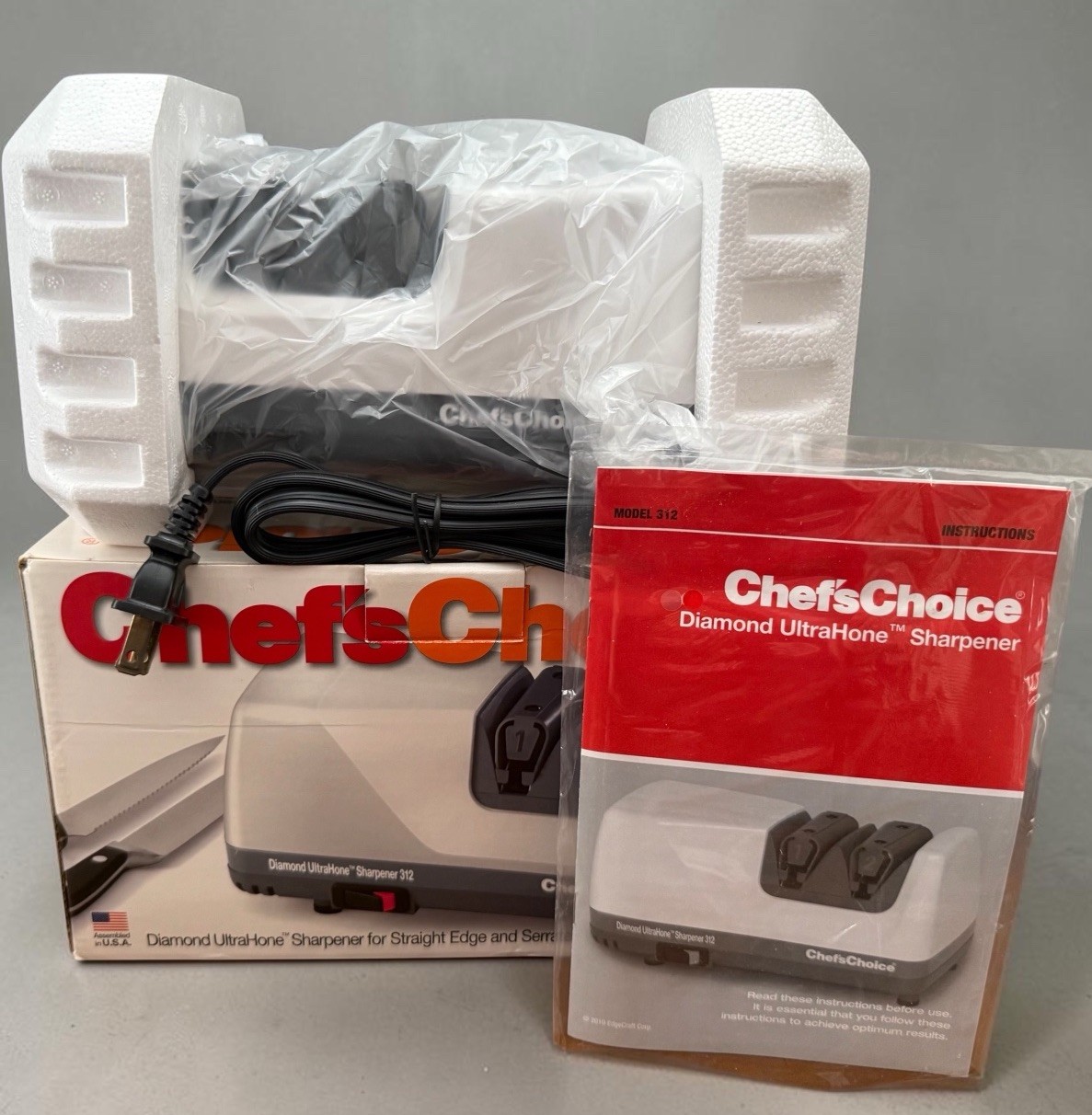 NEW Chef's Choice Knife Sharpener Professional Diamond UltraHone 312 Made in USA