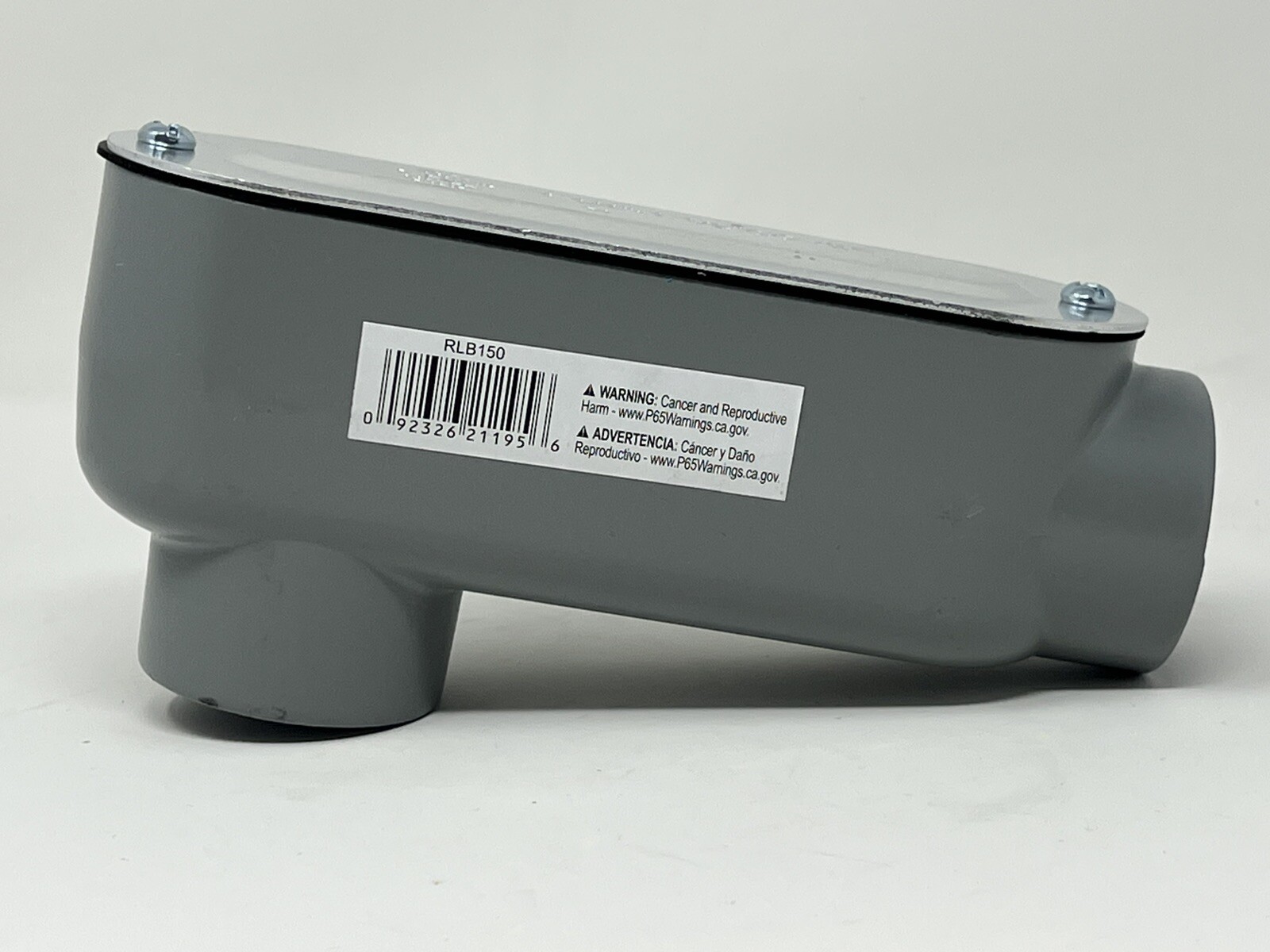 RLB150 Threaded LB Conduit Body Aluminum 1-1/4” x 1-1/2” Stamped Steel Cover