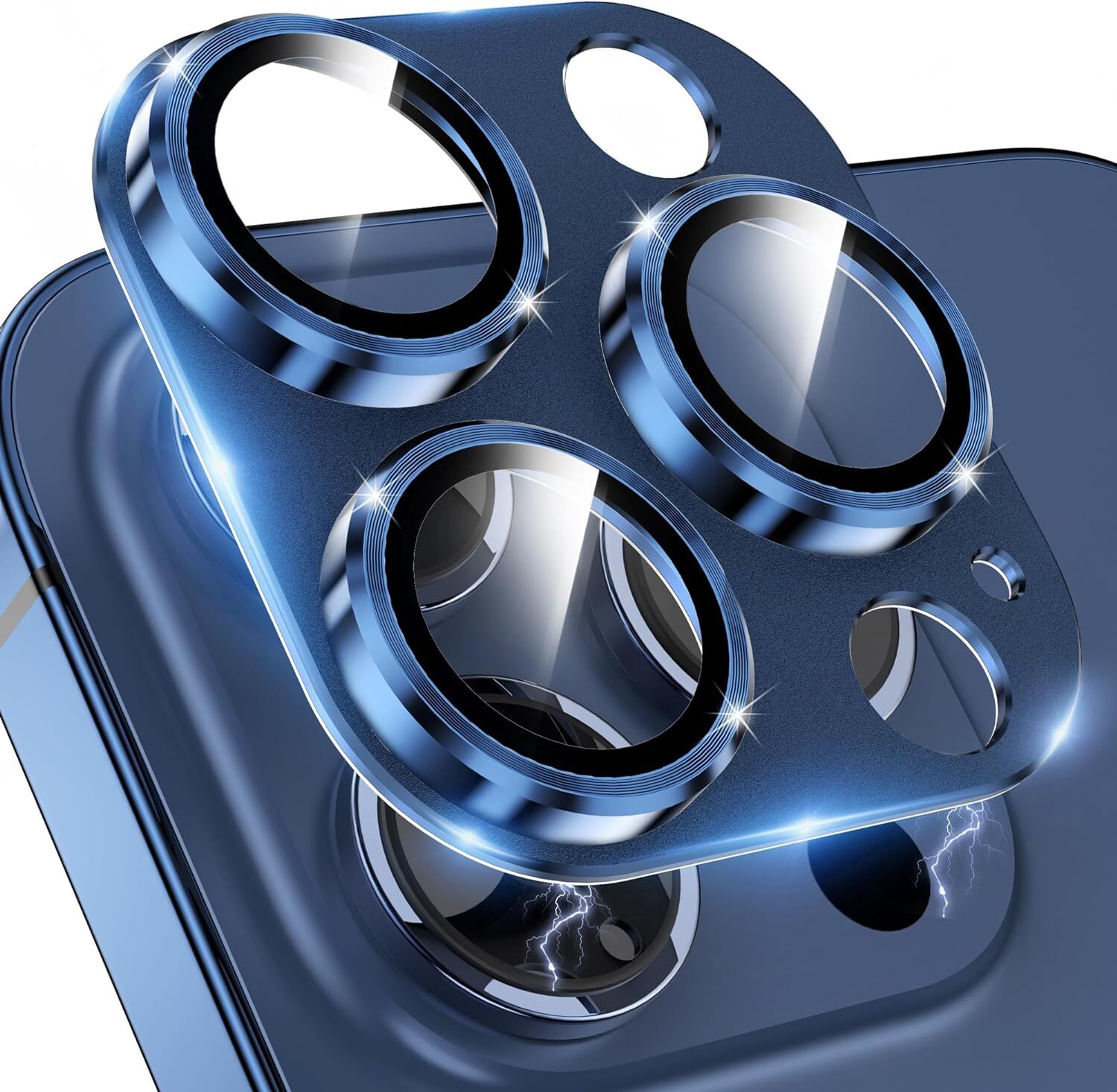 For iPhone 15 15 Pro Max 15+ Luxury Tempered Glass Camera Lens Cover Protector