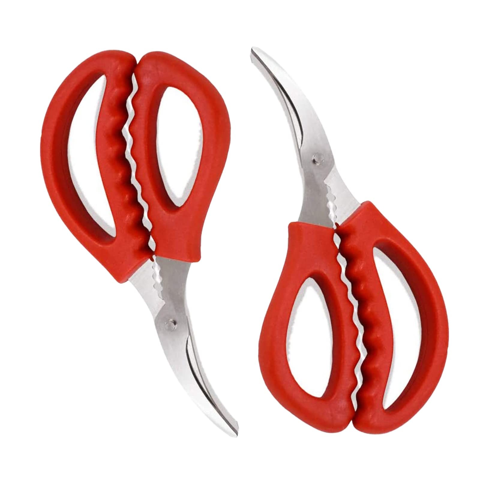 2 Pack Seafood Scissors,Seafood Fish Crab Shrimp Lobster Scissors Stainless...