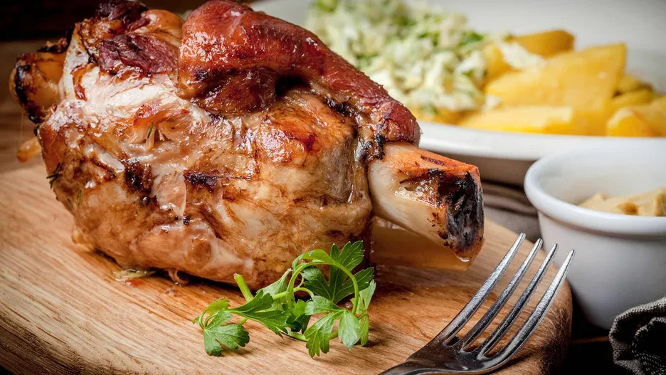 Homemade Smoked Skinless Jumbo Ham Pork Shank 4~5.25lb & 1 Pack-3pieces $45