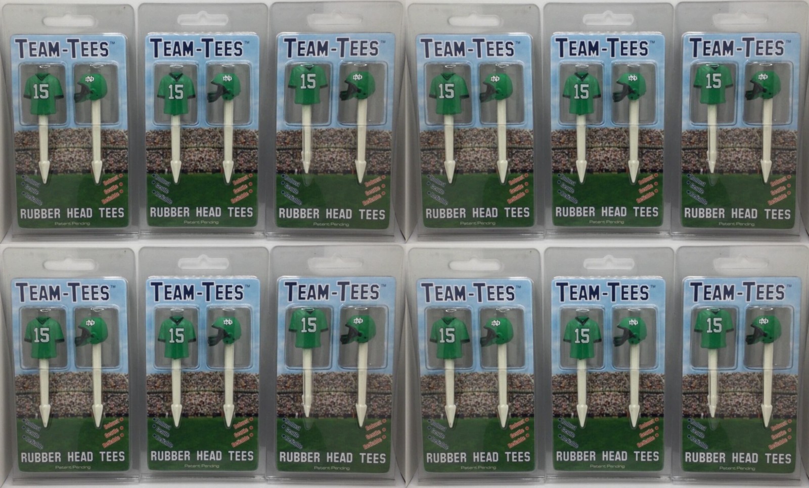 North Dakota Fighting Hawks Golf Pro Rubber Head Golf Tees, 24 Total Golf Tees ⛳