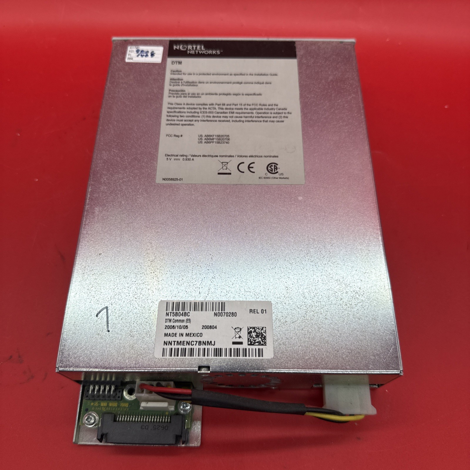 Nortel Networks BCM-DTM Digital Trunk Media Bay Module NT5B04BC *Untested*