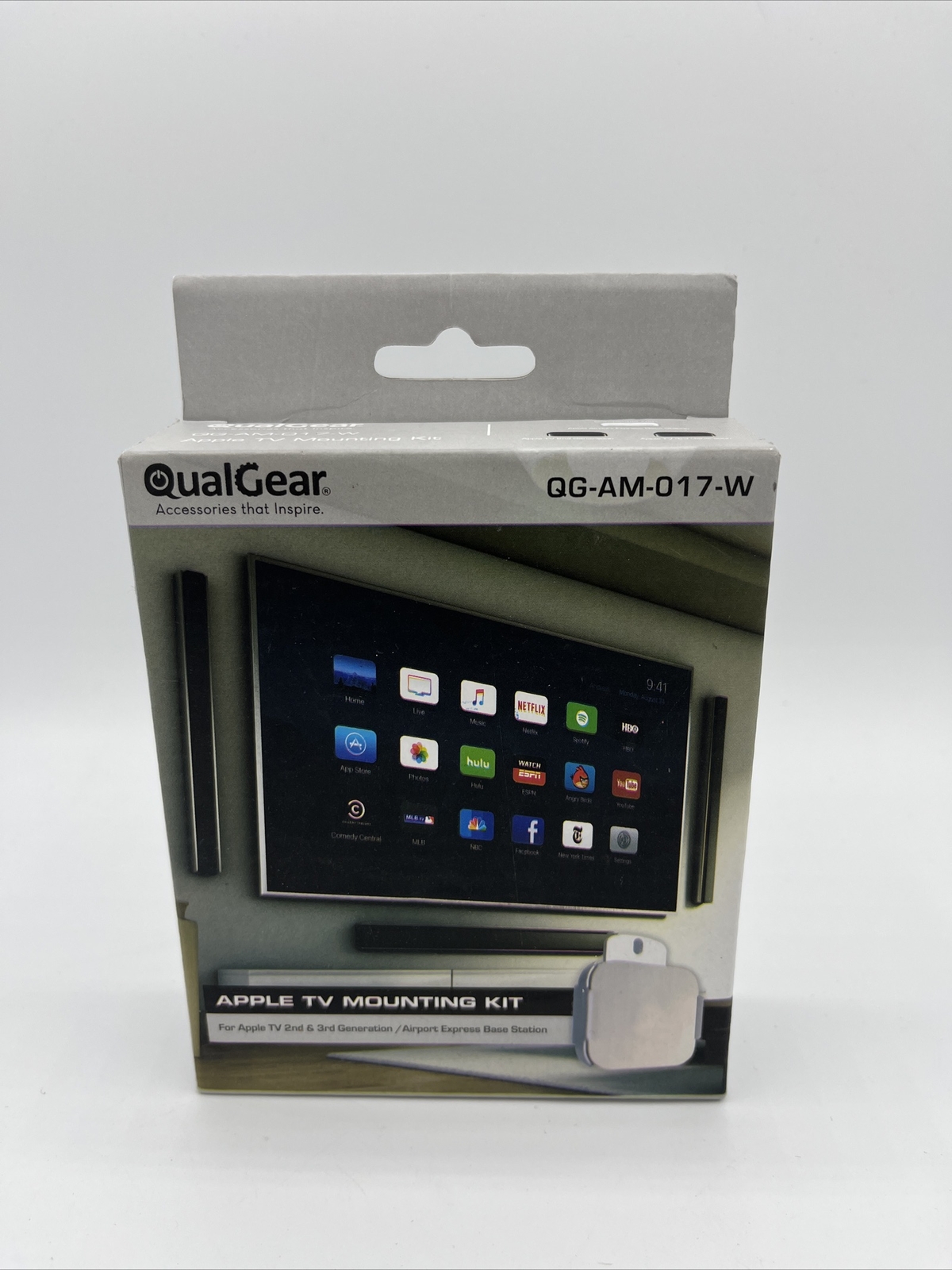 New Apple TV Mount Kit By QualGear QG-AM-017-W Free Ship
