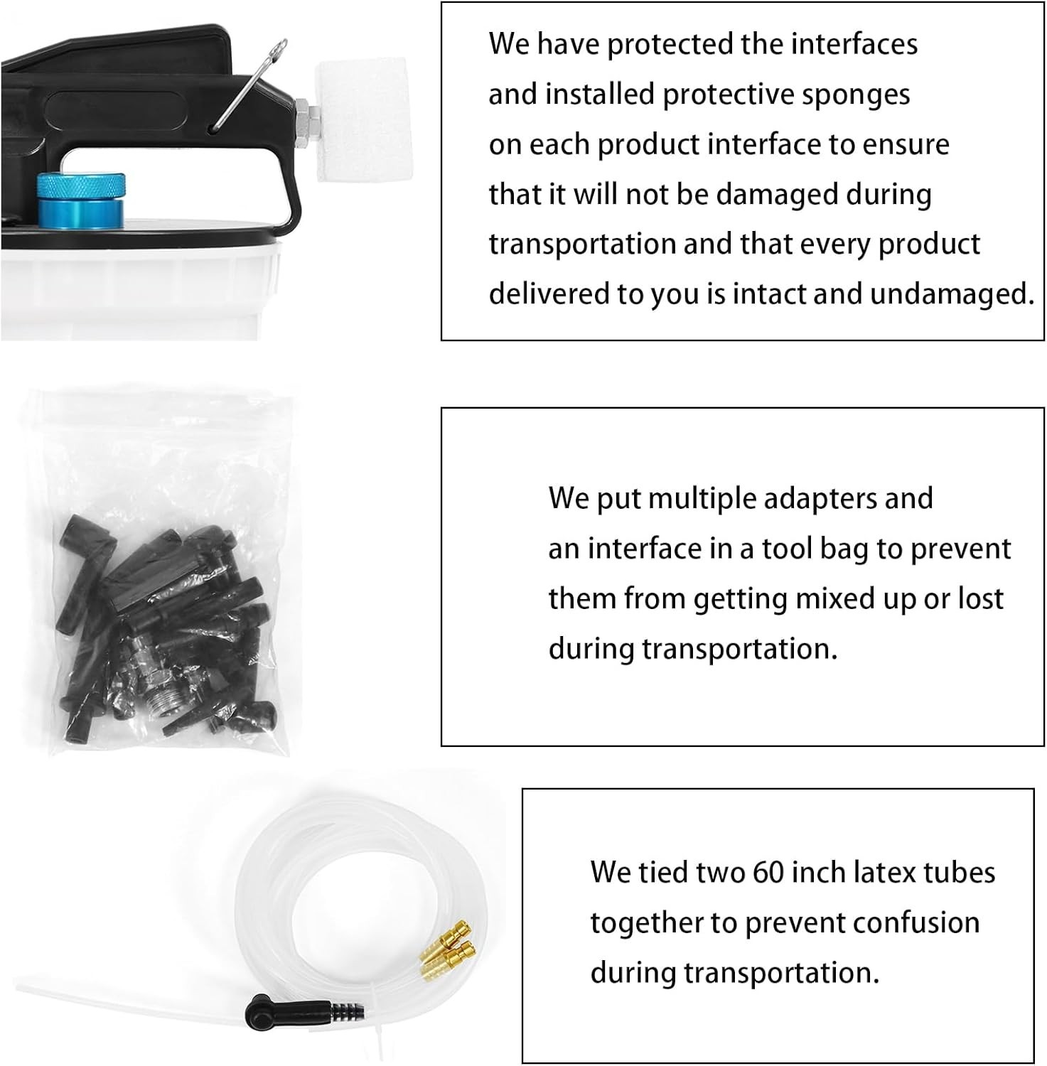 Vacuum Brake Bleeder - Vacuum Brake Bleeder Kit with Brake Fluid Extractor an...