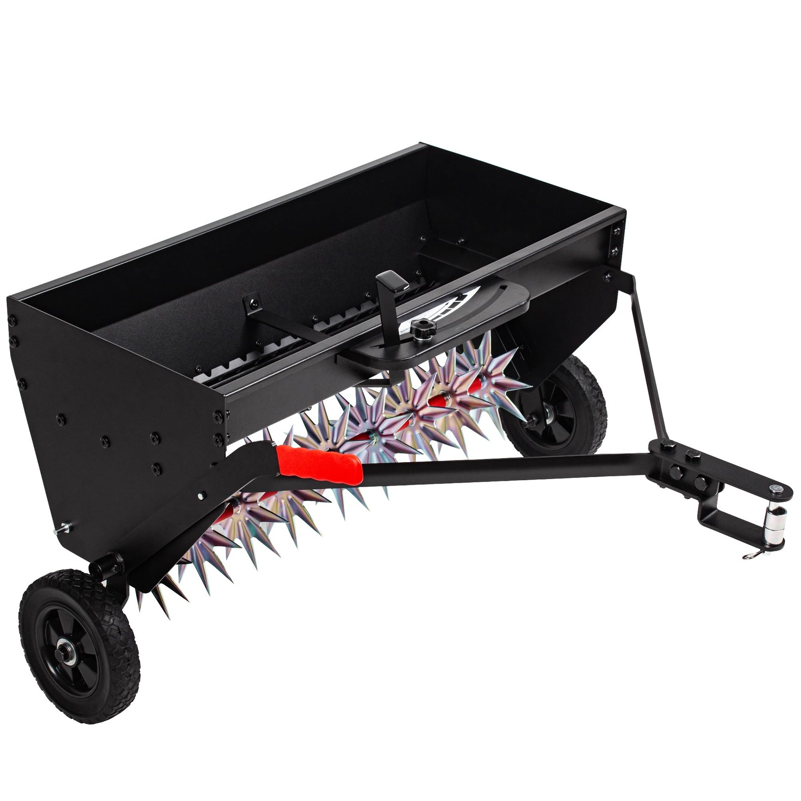 Suchtale Upgrade 40-Inch Tow Behind Spiker Seeder,Combination Spike...
