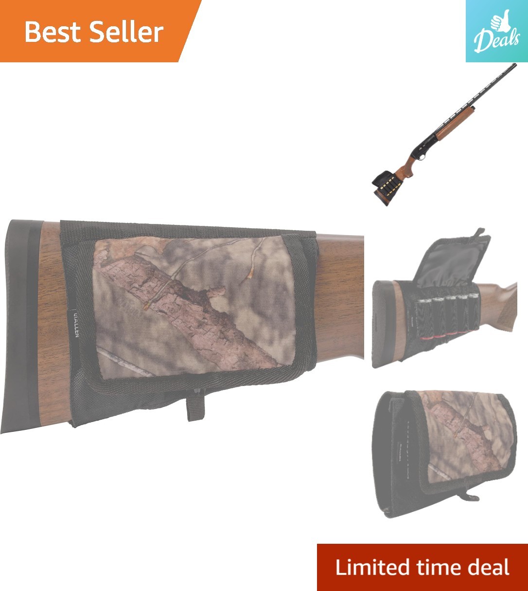 Mossy Oak Break-Up Country Elastic Buttstock Shell Holder - Quick Access Design