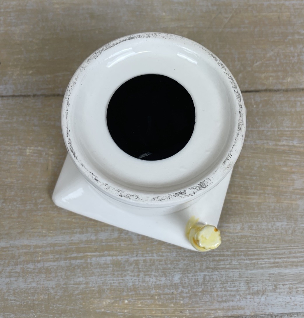White Ceramic Graduation Cap Bank