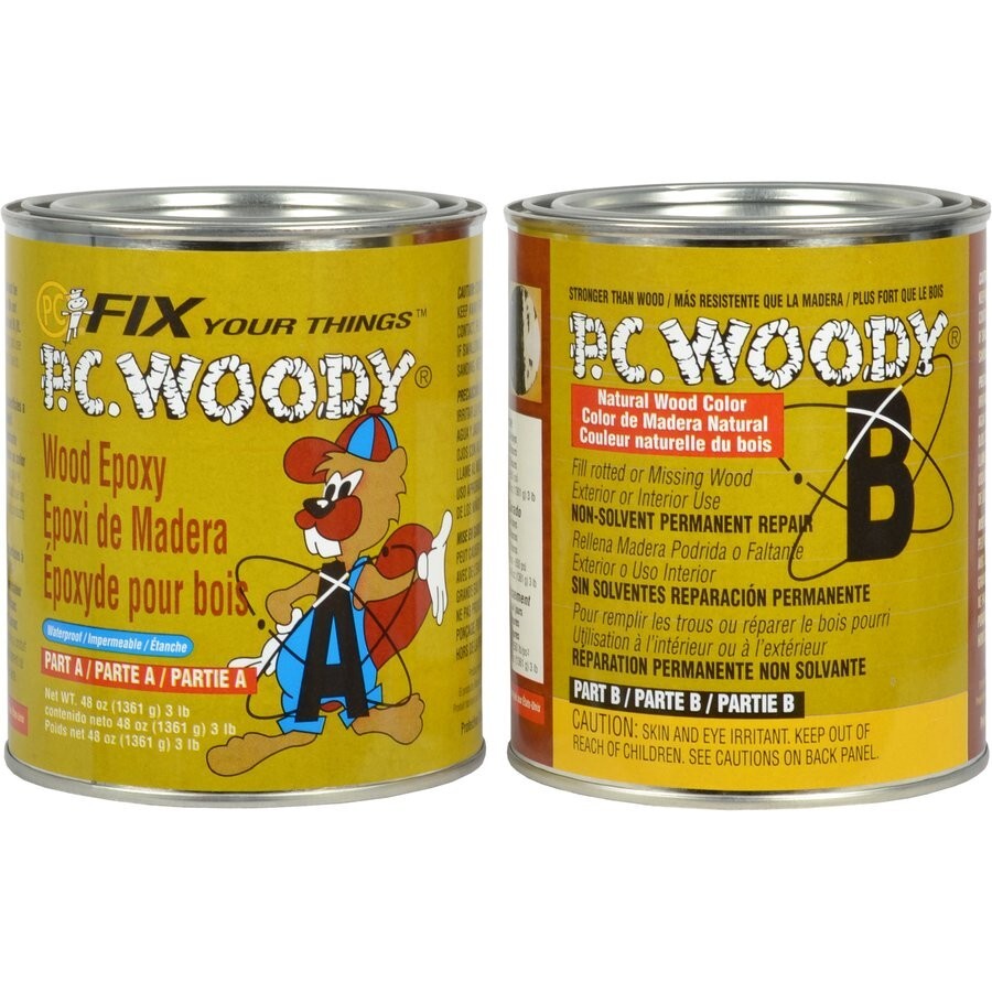PC-WOODY (96oz) - Two Part Epoxy Paste Excellent for Filling Cavities in Wood