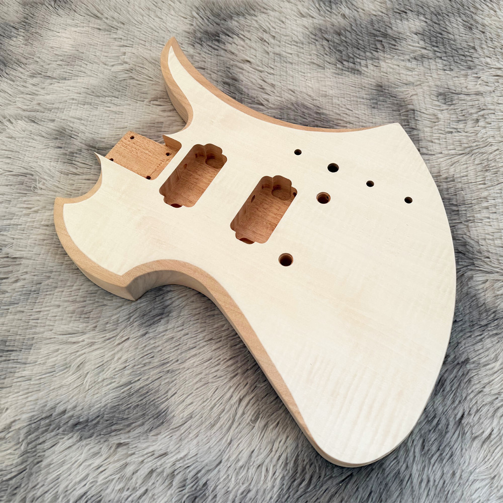 Unfinished Mockingbird Electric Guitar Kit Flamed Maple Top All Hardware Include