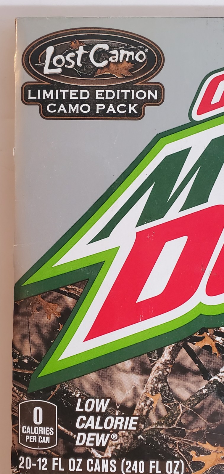 2013 Diet Mountain dew Limited Edition Lost Camo Pack Empty Sleeve