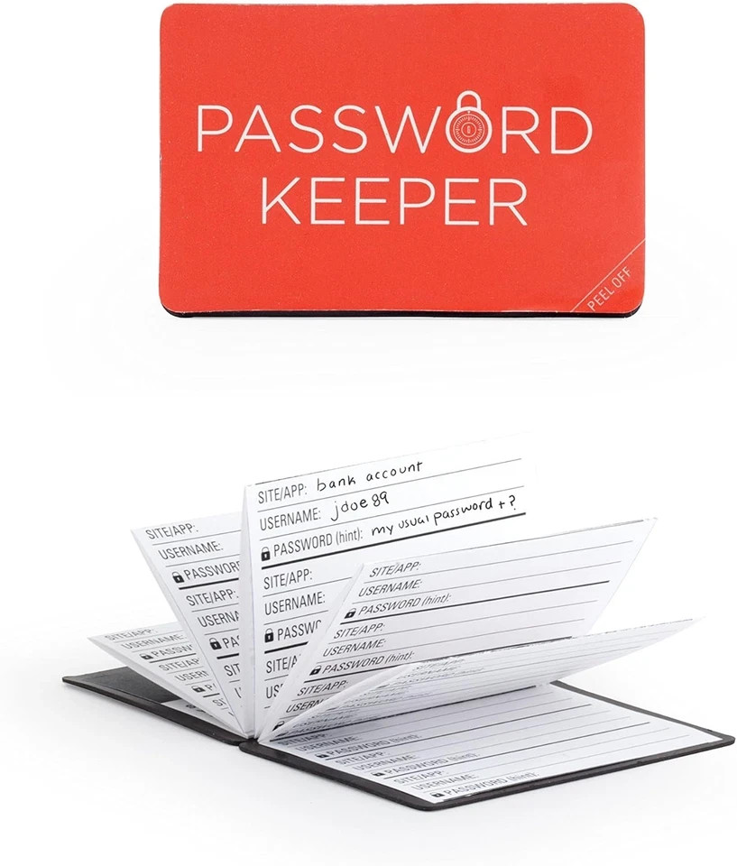 Password Keeper (Nb01),Red, Wallet Sized Folding Book
