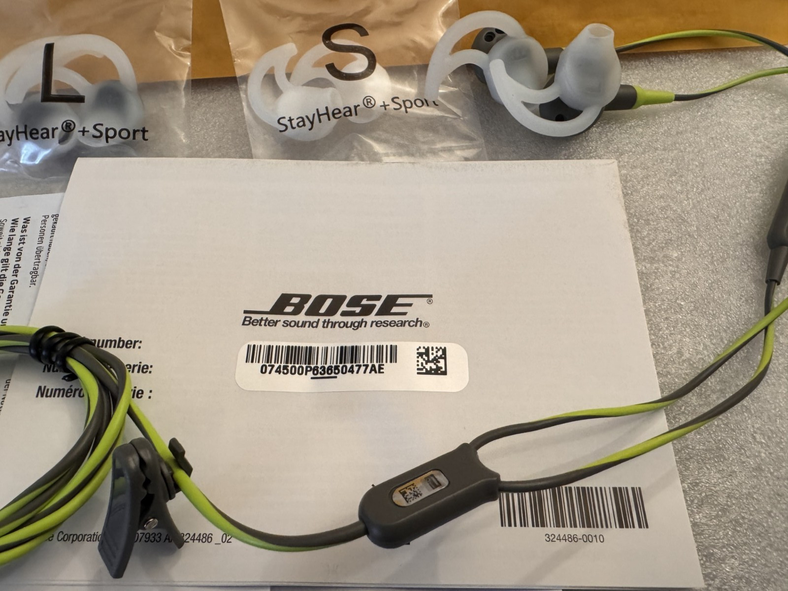 Genuine/OEM Bose SoundSport Wired 3.5mm Earbuds In-ear Headphones Green