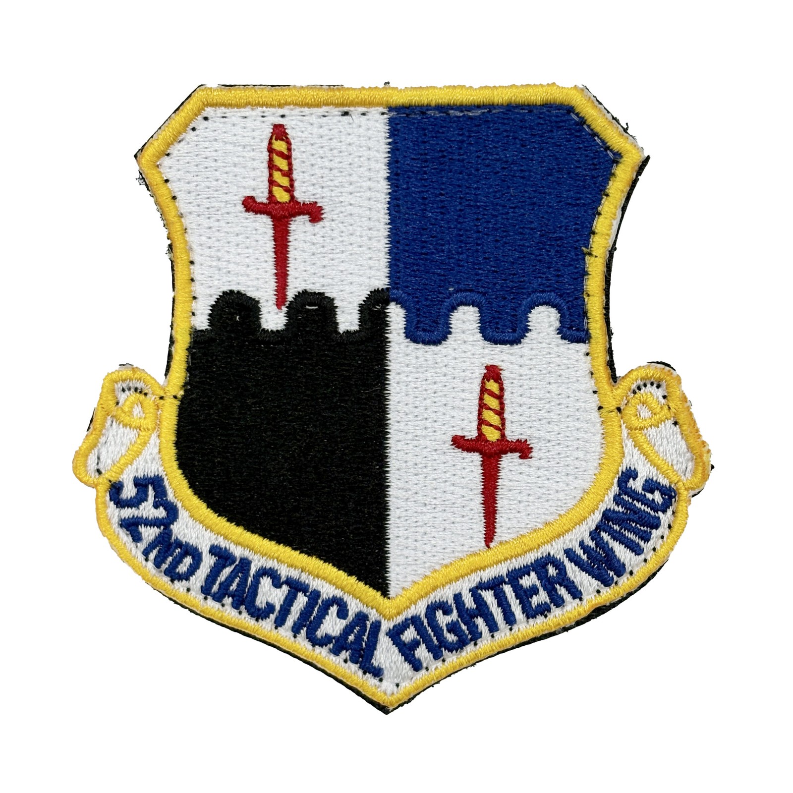52nd Tactical Fighter Wing (52 TFW), 3in, Hook and Loop, Patch