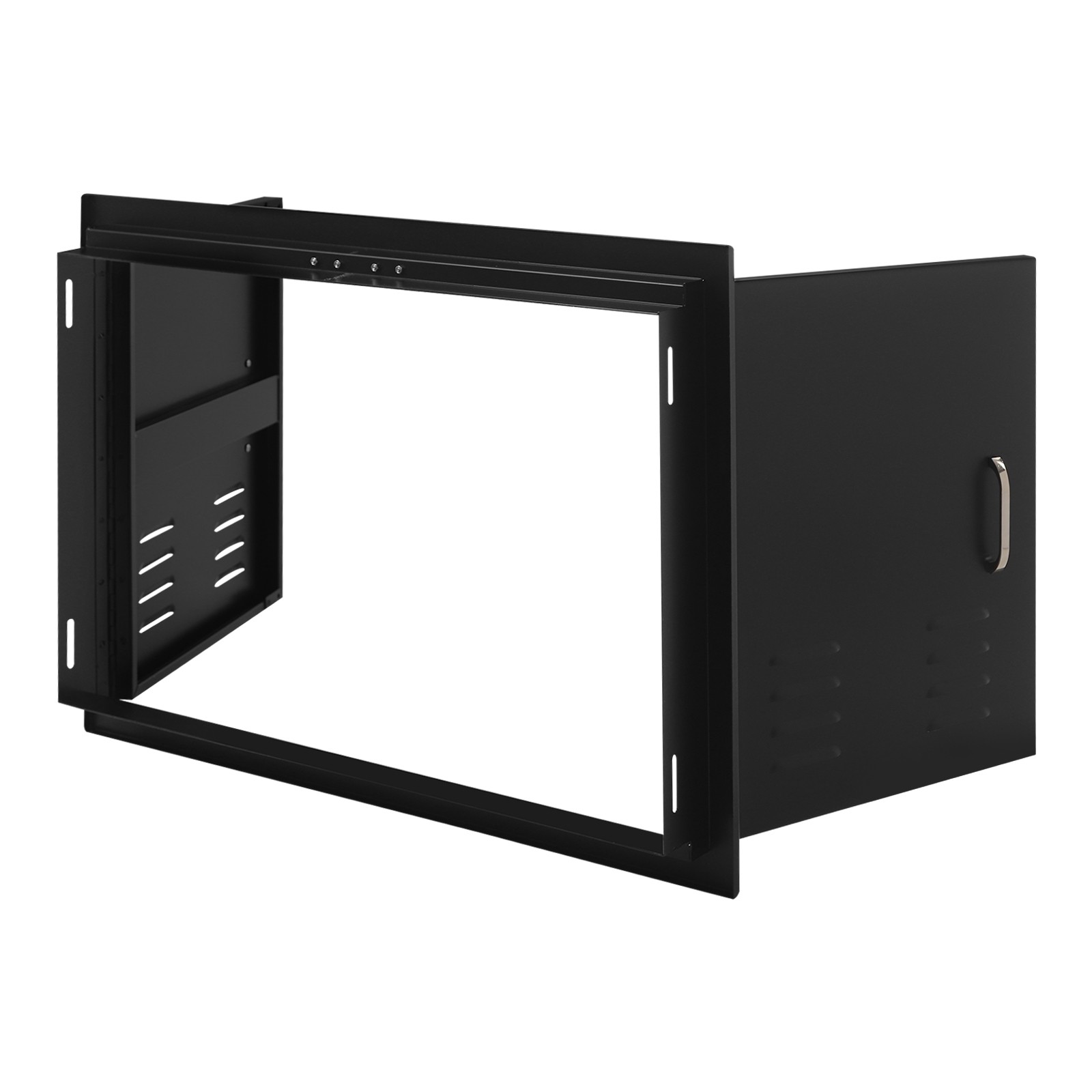 Double Door Kitchen Pantry Storage Cabinet in Steel, 76??53 cm