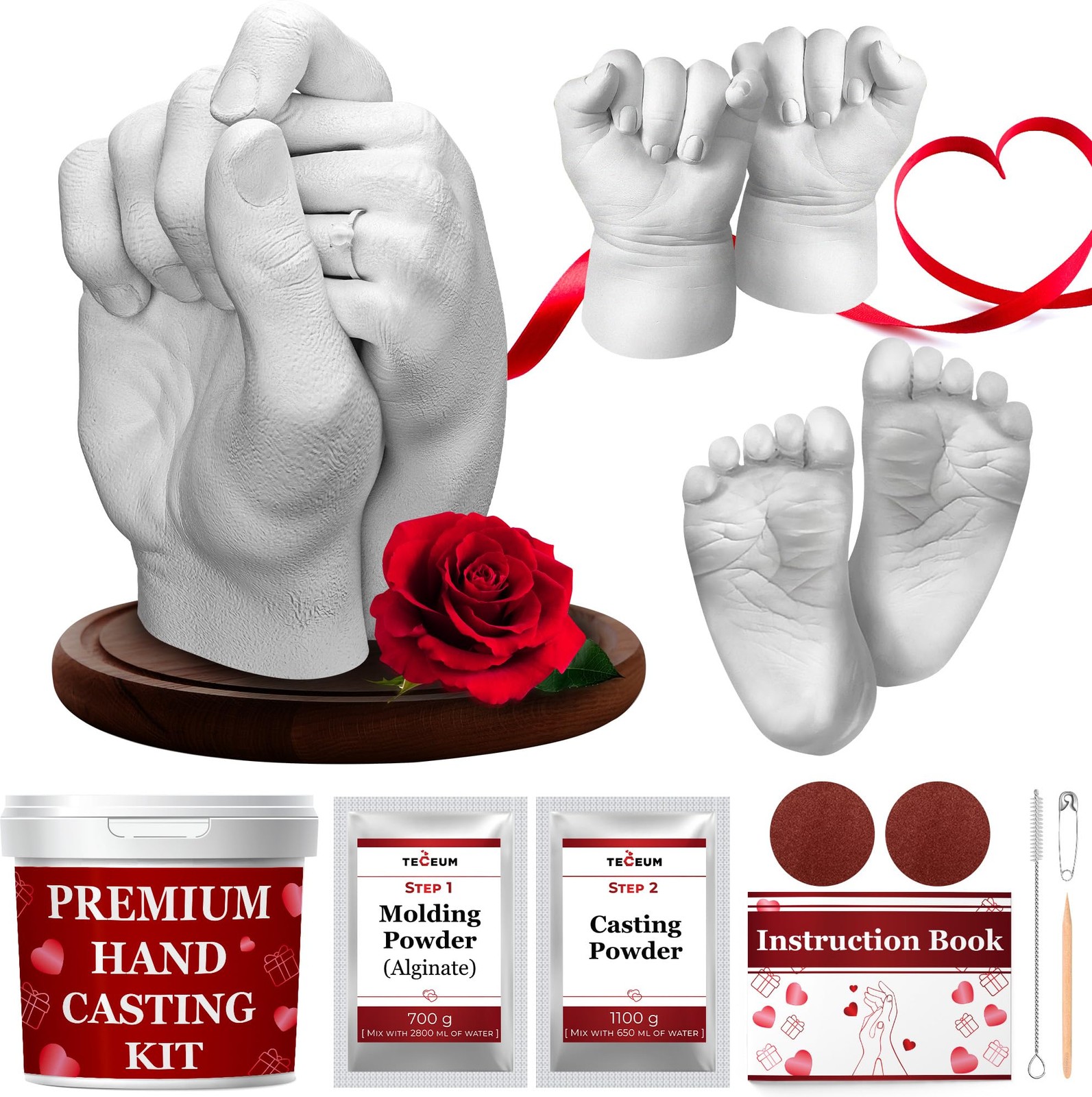Hand Casting Kit for Couples – Christmas Gifts for Women & Men – Anniversary ...