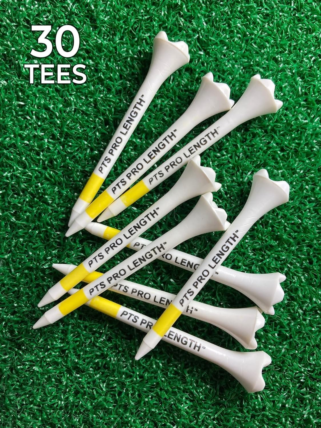 Durable 2-3/4 Inch Plastic Golf Tees | PTS 30 Count for Consistent Performance