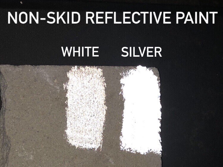 Non-Skid Silver Reflective Paint - 4 oz - Ultra Bright, Non-skid Paint Solution