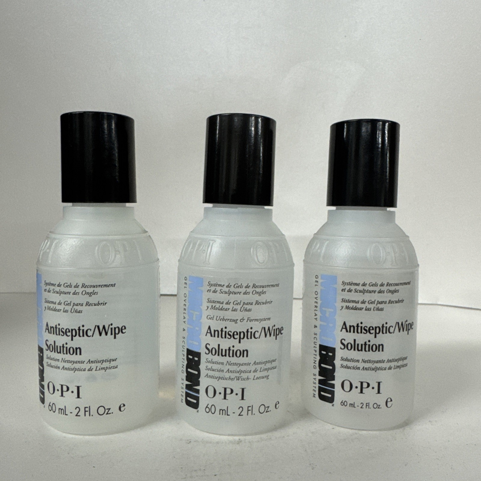 3 Pack OPI Microbond Antiseptic Wipe Solution 2fl oz