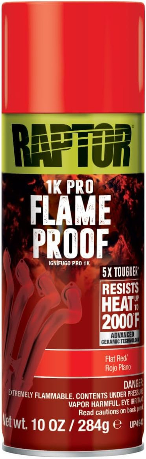 Flameproof Automotive Body Paint, Professional Grade, Extra Tough Protective Spr