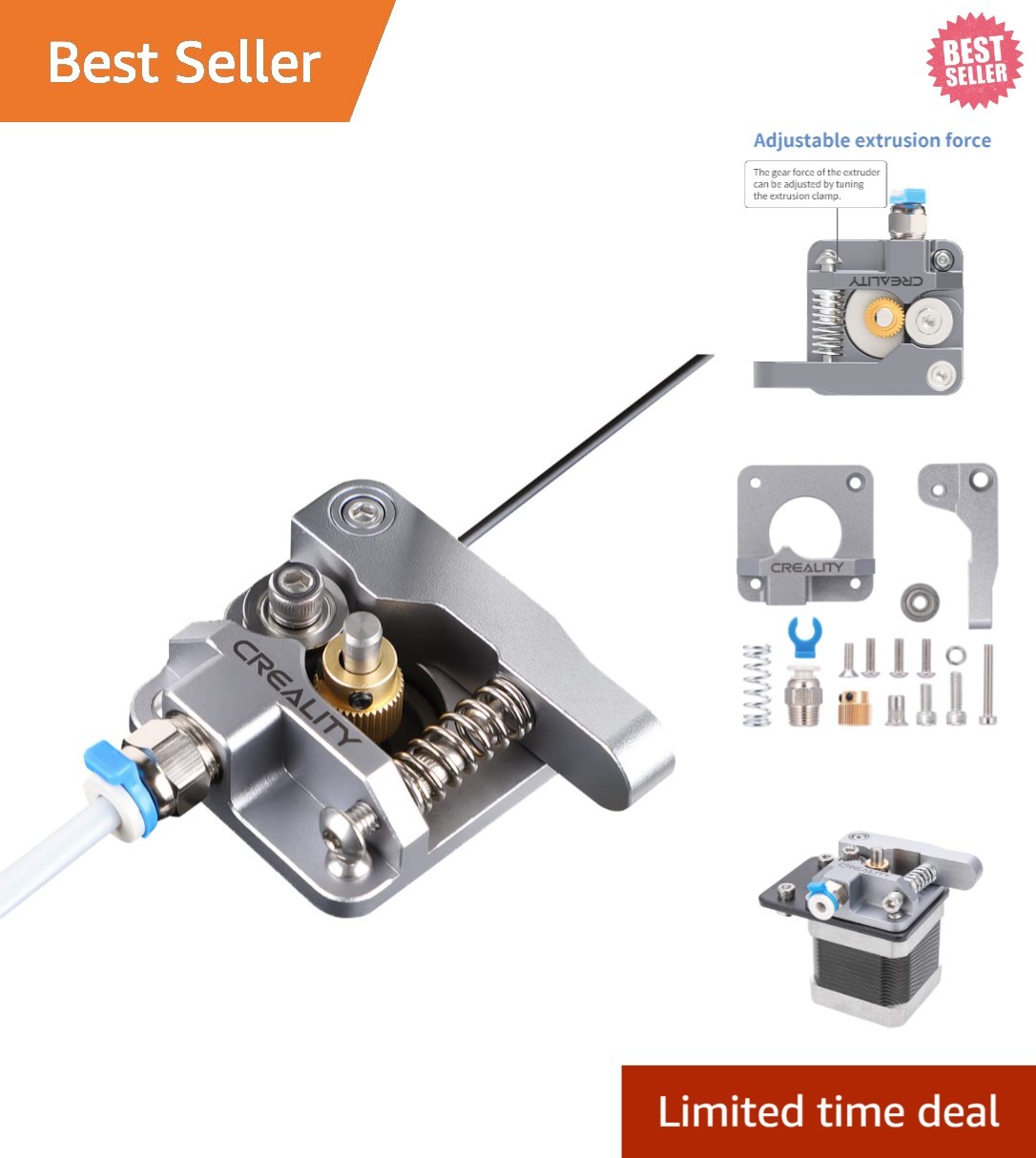 All-Metal 3D Printer Extruder for Ender-3, CR-10 & More – Easy DIY Installation