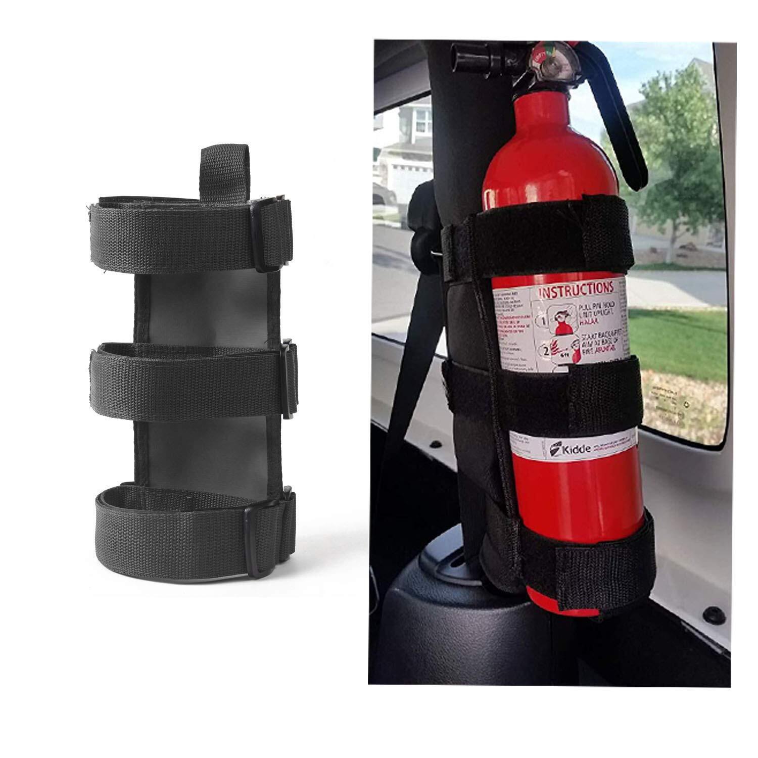 Adjustable Roll Bar Fire Extinguisher Mount Holder 3 lb for Jeep Wrangler JK JKU