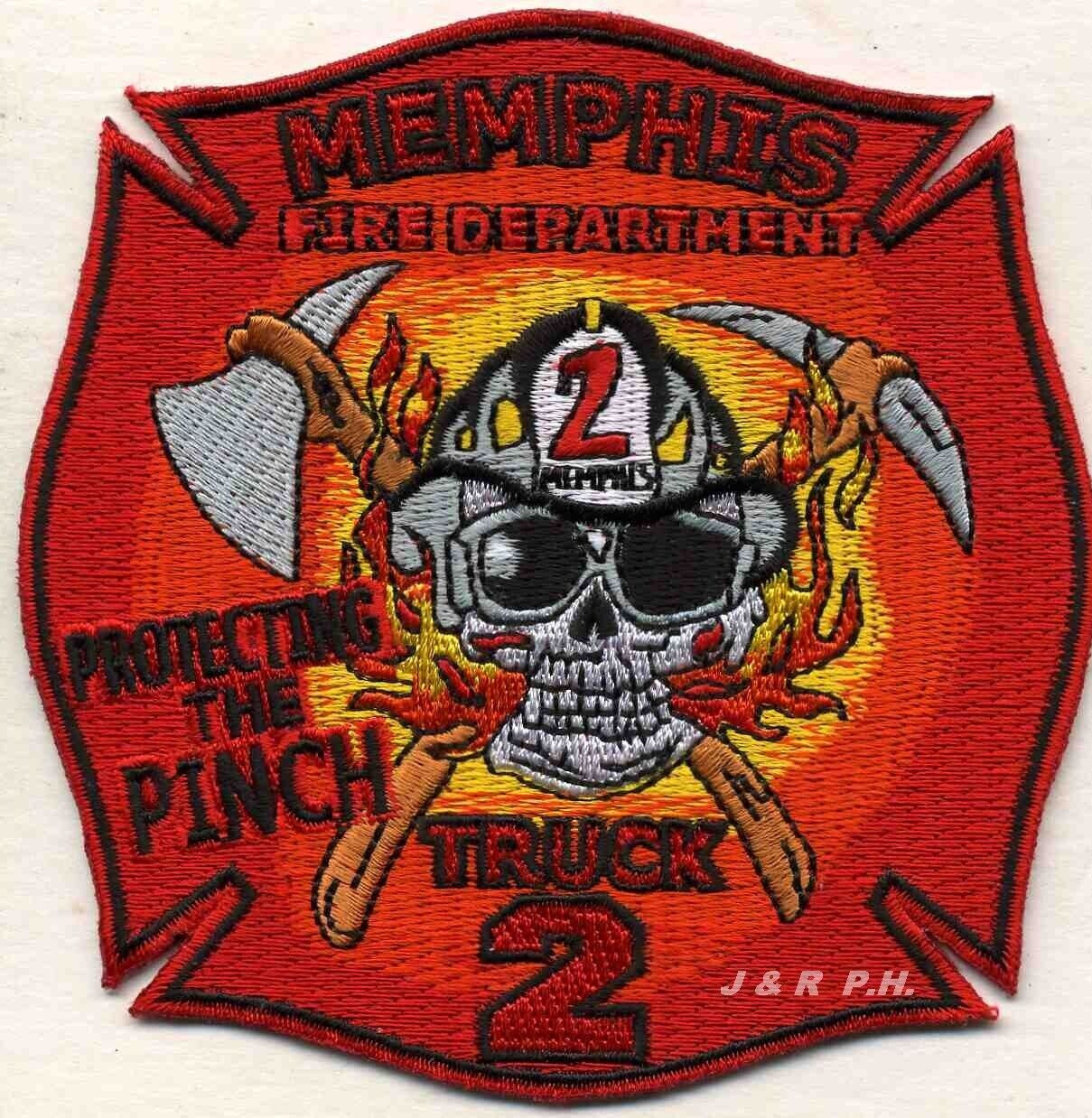 Memphis  Truck - 2 "Protecting the Pinch", Tennessee (4" x 4" size) fire patch