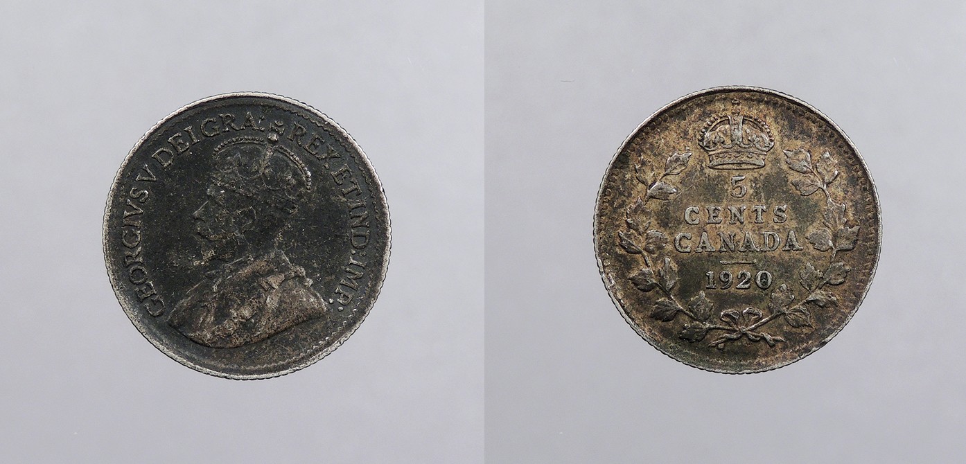CANADA 1920 5 Cents George V #WC106916
