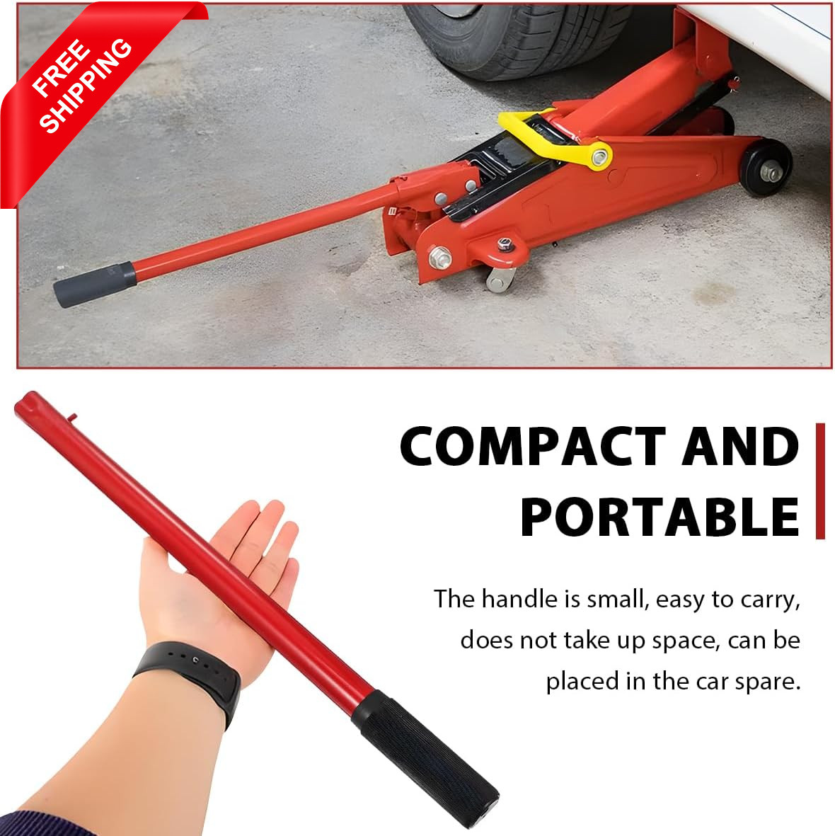 Horizontal Hydraulic Jack Handle, 2 Ton Floor Jack Pole Lever Replacement with A