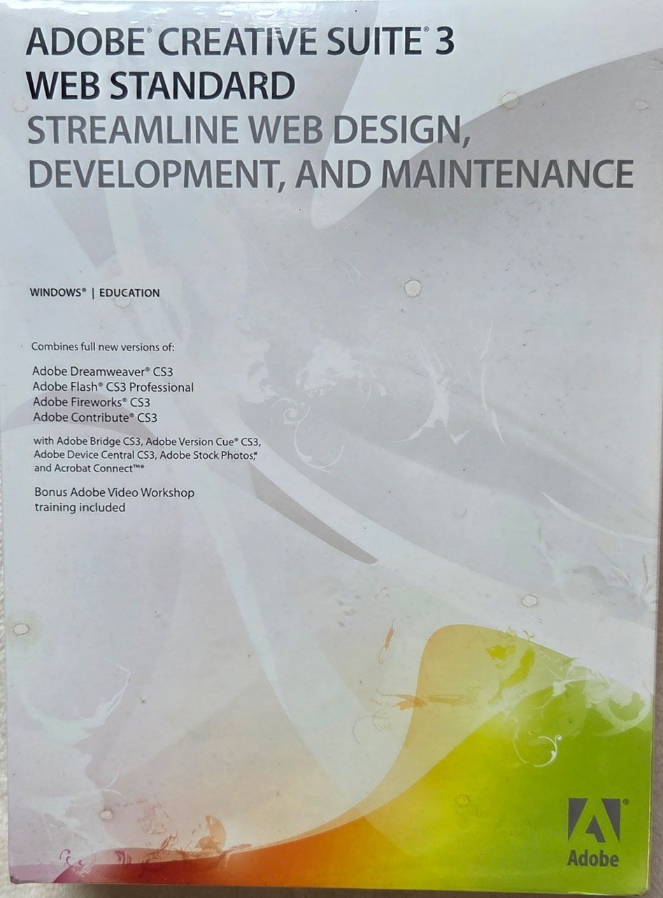 Adobe Creative Suite 3 Cs3 Web Standard Streamline Web Design -  Windows/student