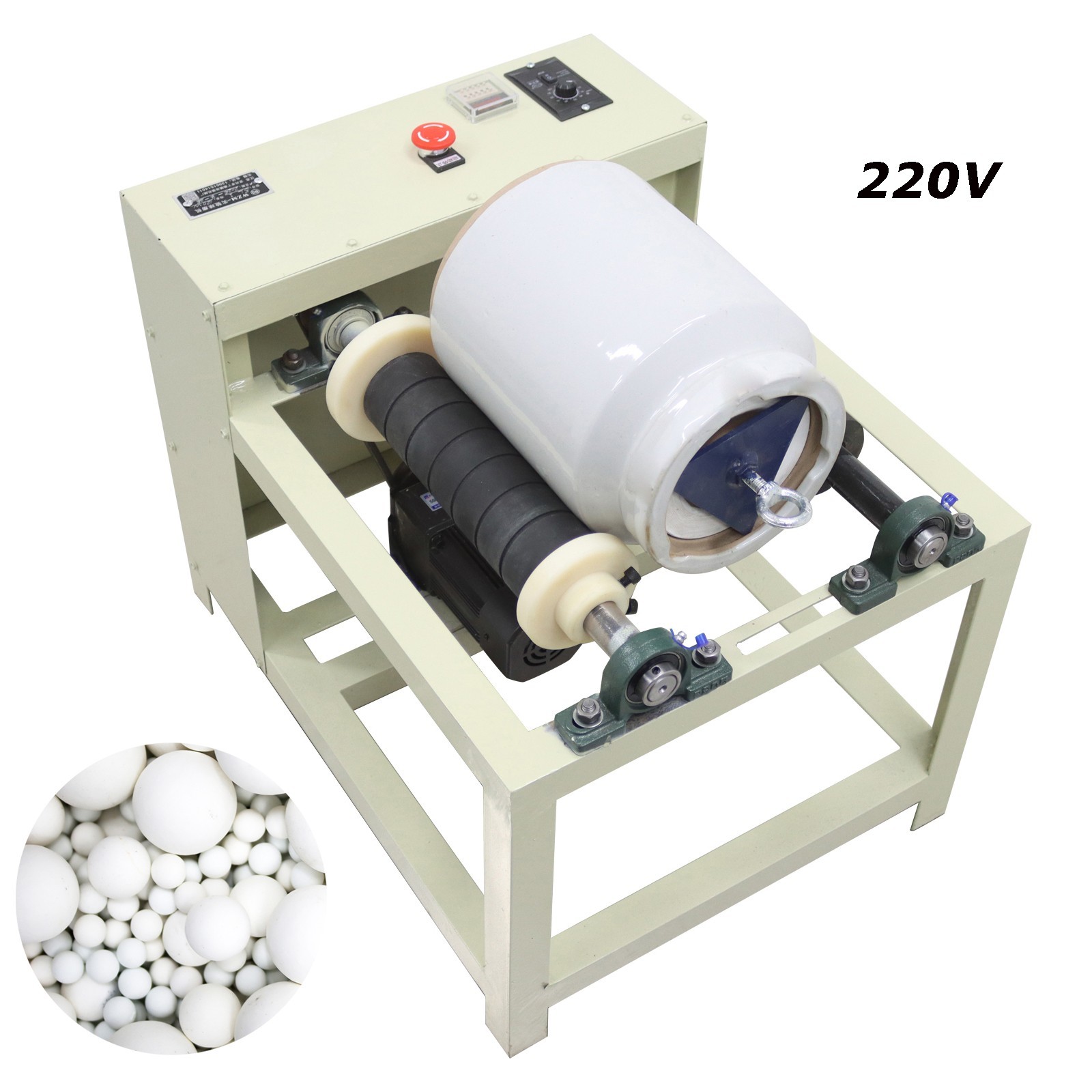 220V 5L Horizontal Ball Mill Laboratory Grinder Mixer Mineral Abrasive Machine