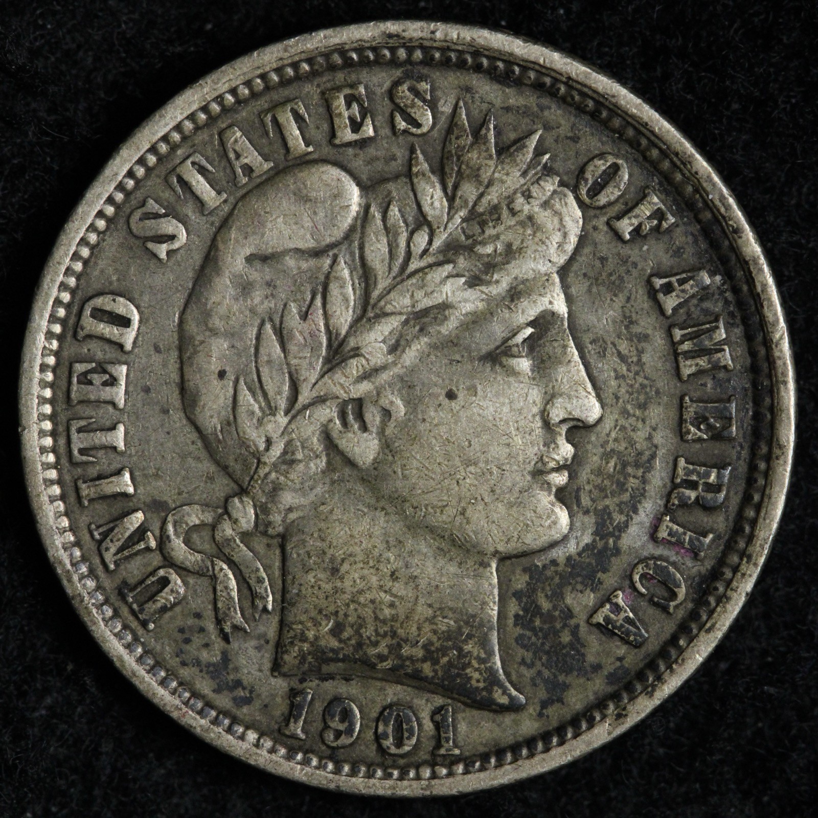 1901-O Barber Silver Dime XF E343 VIME