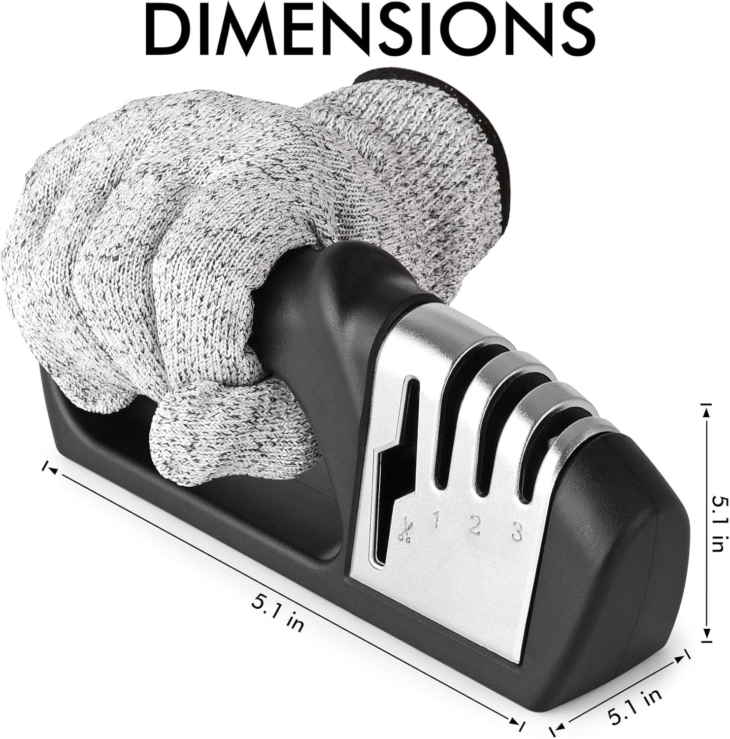Knife Sharpener Professional Ceramic Tungsten Kitchen Sharpening System 3 Stage