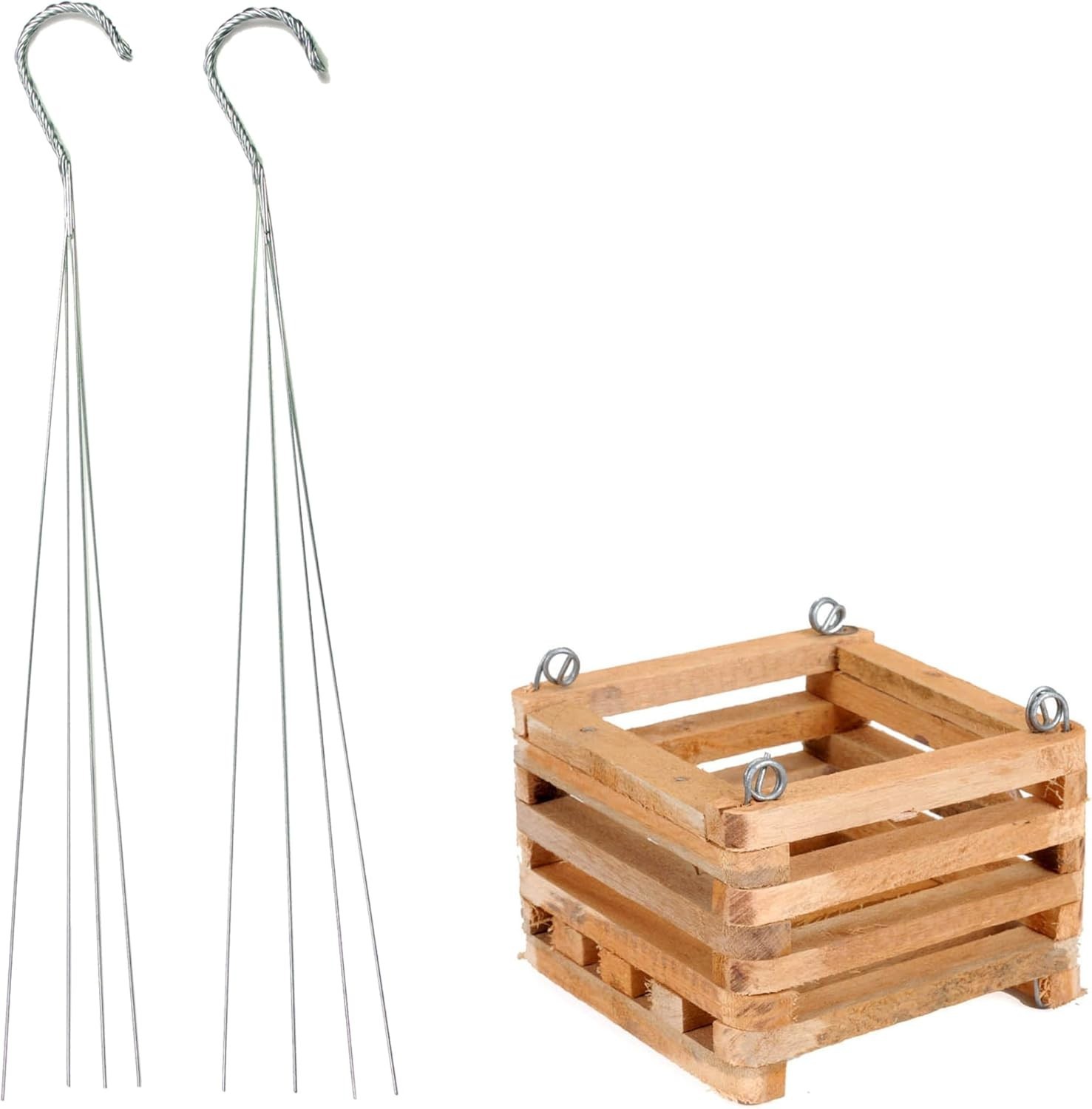 Cedar Slat Vanda Basket - 6 inch Square