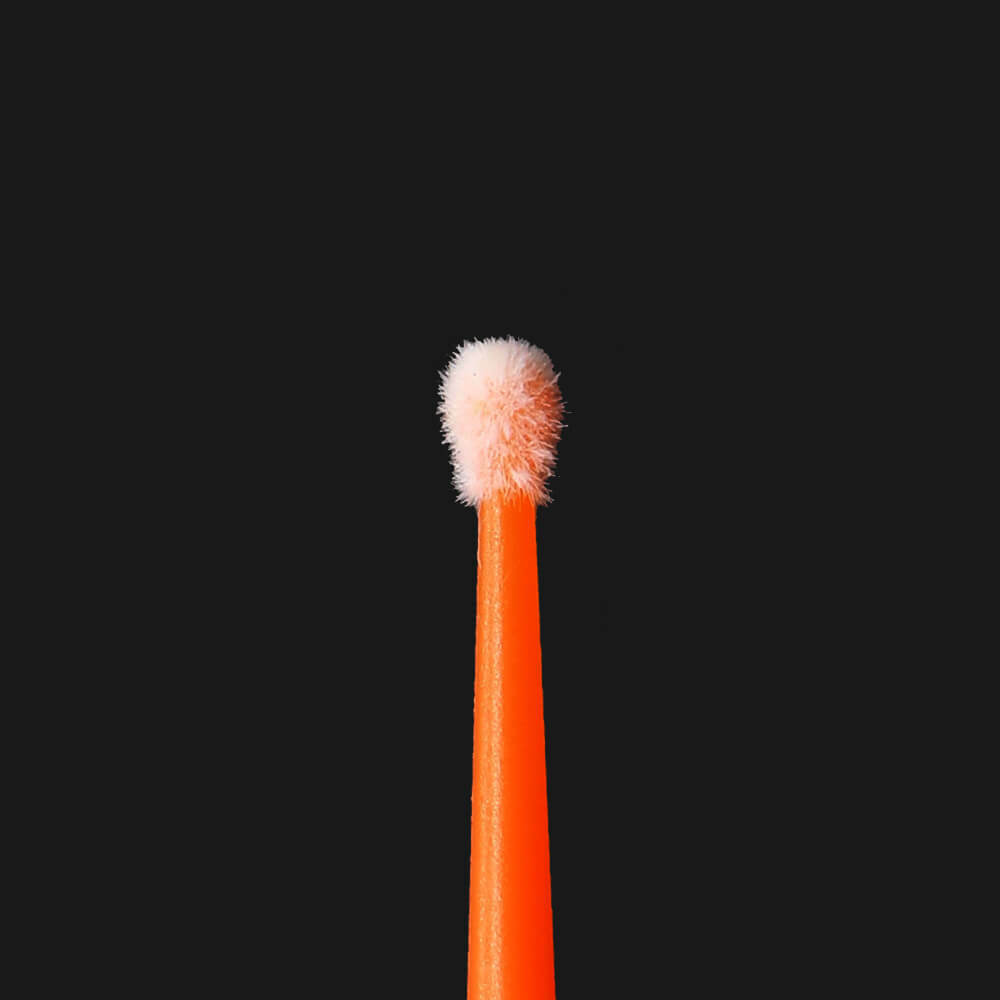 100pcs Disposable Micro Applicator Brushes - Bendable Orange Regular Tips