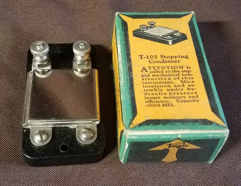 Vintage Newman Stern Teagle Radio Part T-102 Stopping Condenser 1920s .0005 Mfd.