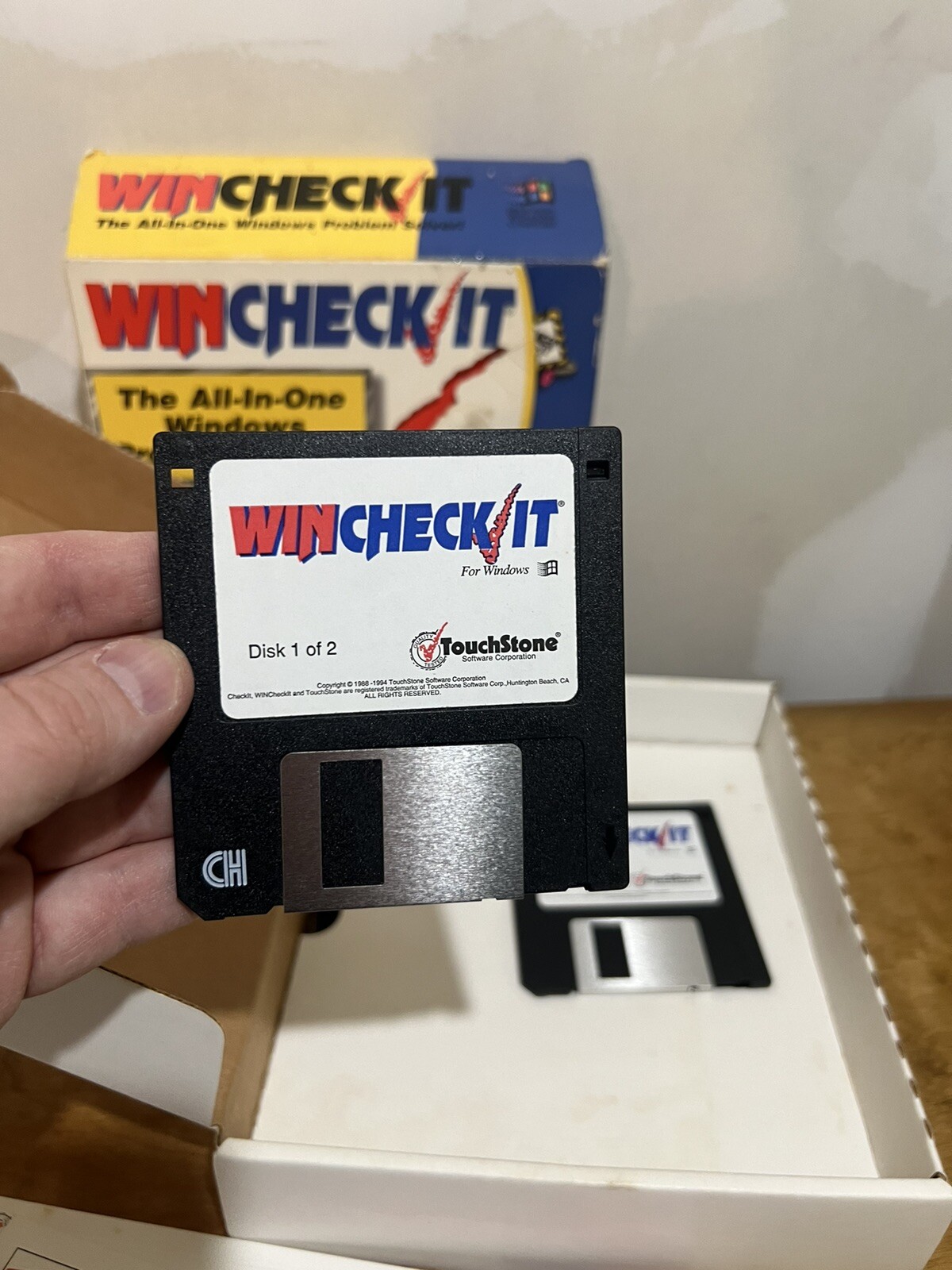 WIN CHECK IT SOFTWARE 3.5” Floppy Disks Big Box Windows 3.1 Complete