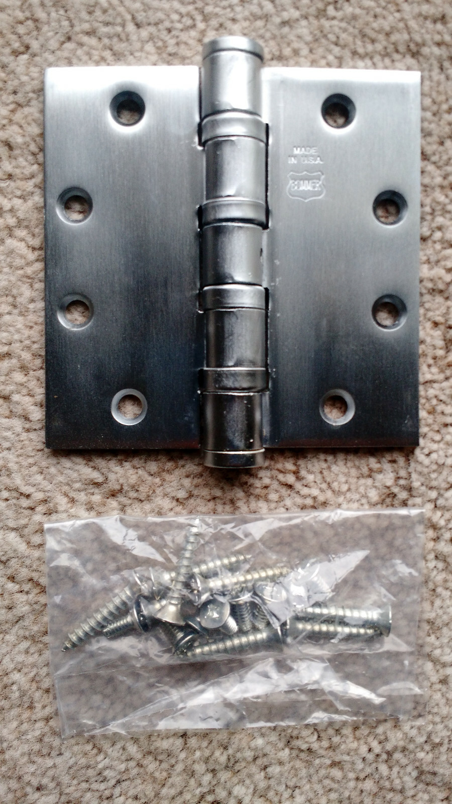 heavyweight hinges 4 1/2 x 4 1/2  BOMMER BB5004-450-652 NRP made in USA