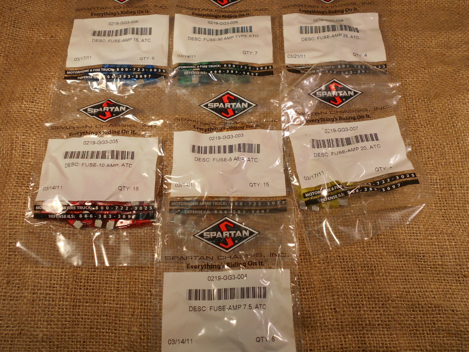 Spartan 56 PC. STANDARD ATC/ATO BLADE FUSE ASSORTMENT