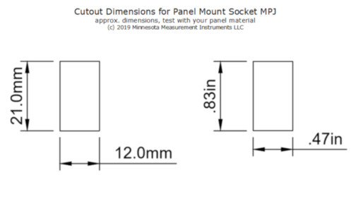 Connector, Type J, Black, Mini-Female, Panel Mount