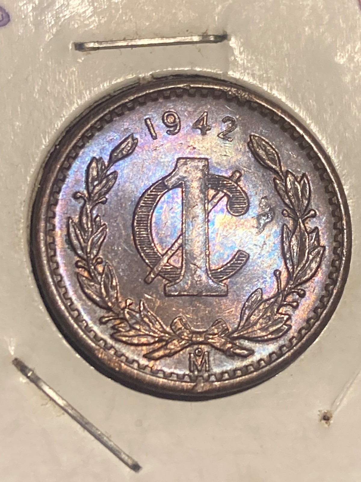 Uncirculated Red Brown 1942 Mexico 1 Centavo Foreign Coin