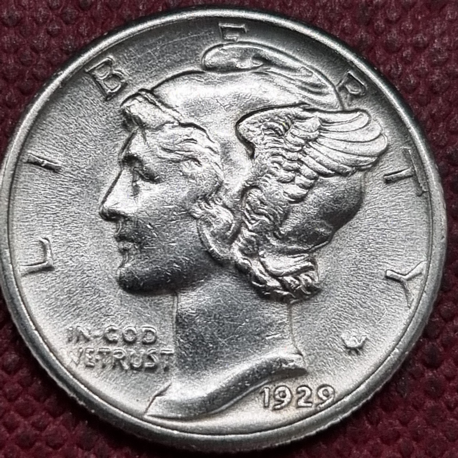 1929 Mercury Dime 10c UNC Uncirculated High Grade #100204