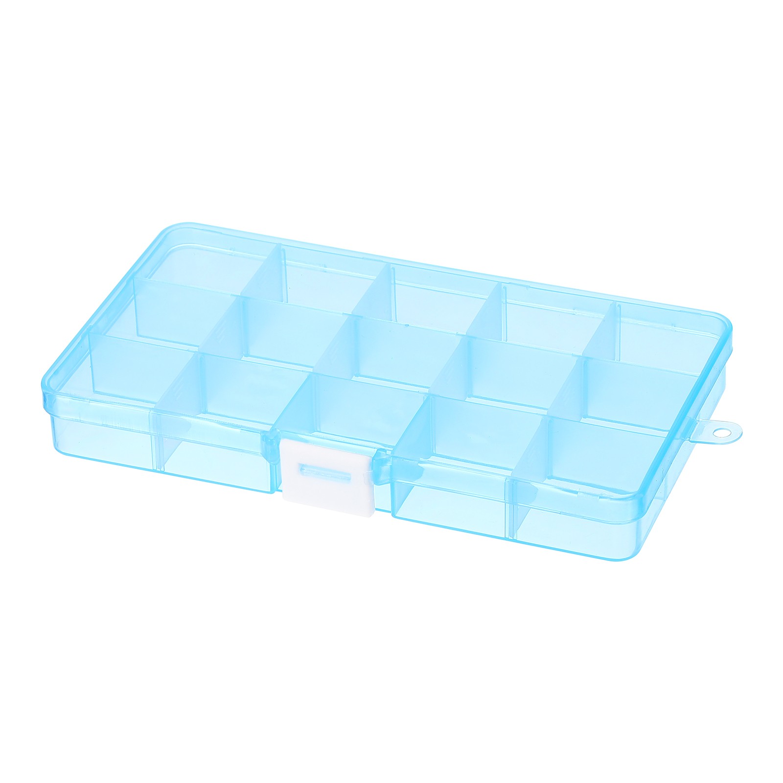 1 Pcs 6.9x4x1 Inch Nail Charm Organizer 15 Grids Craft Blue