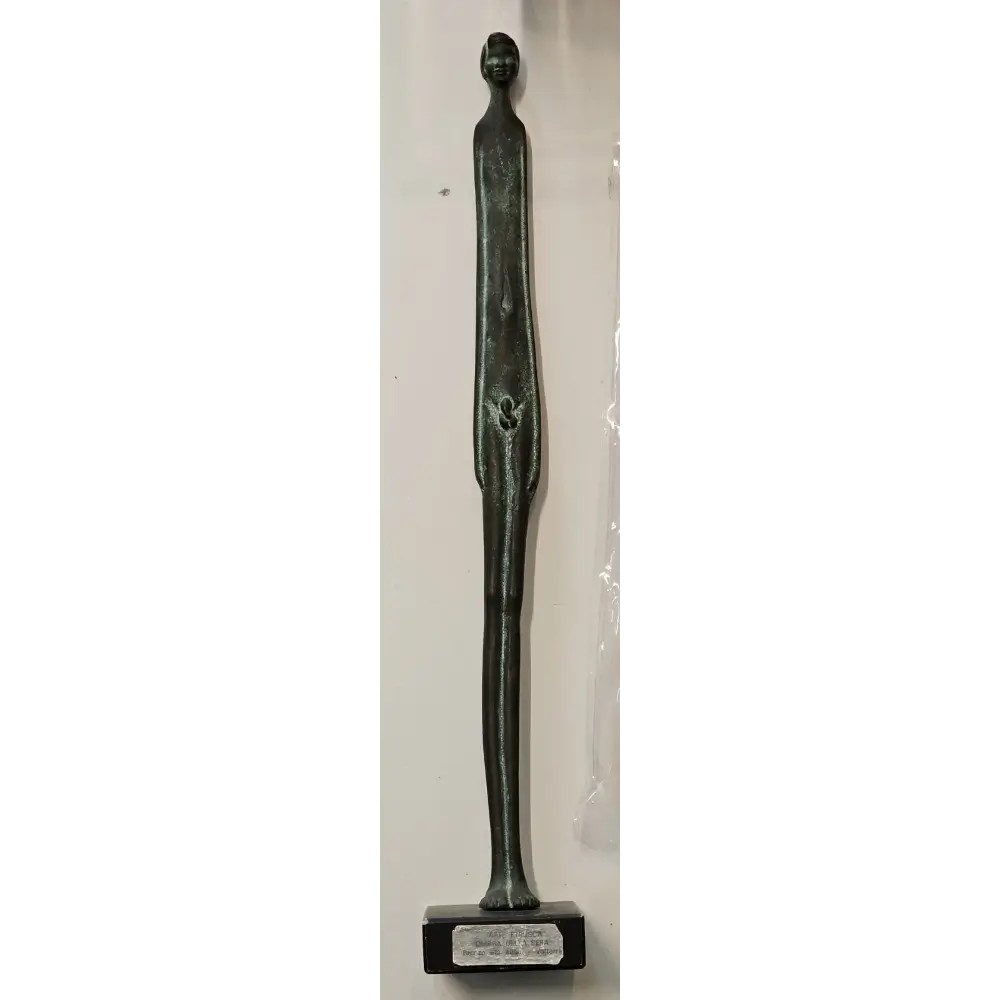 Vintage Sculpture ARTE ETRUSCAOMBRA DELLA SERABronzo età ellen. Volterra-12"