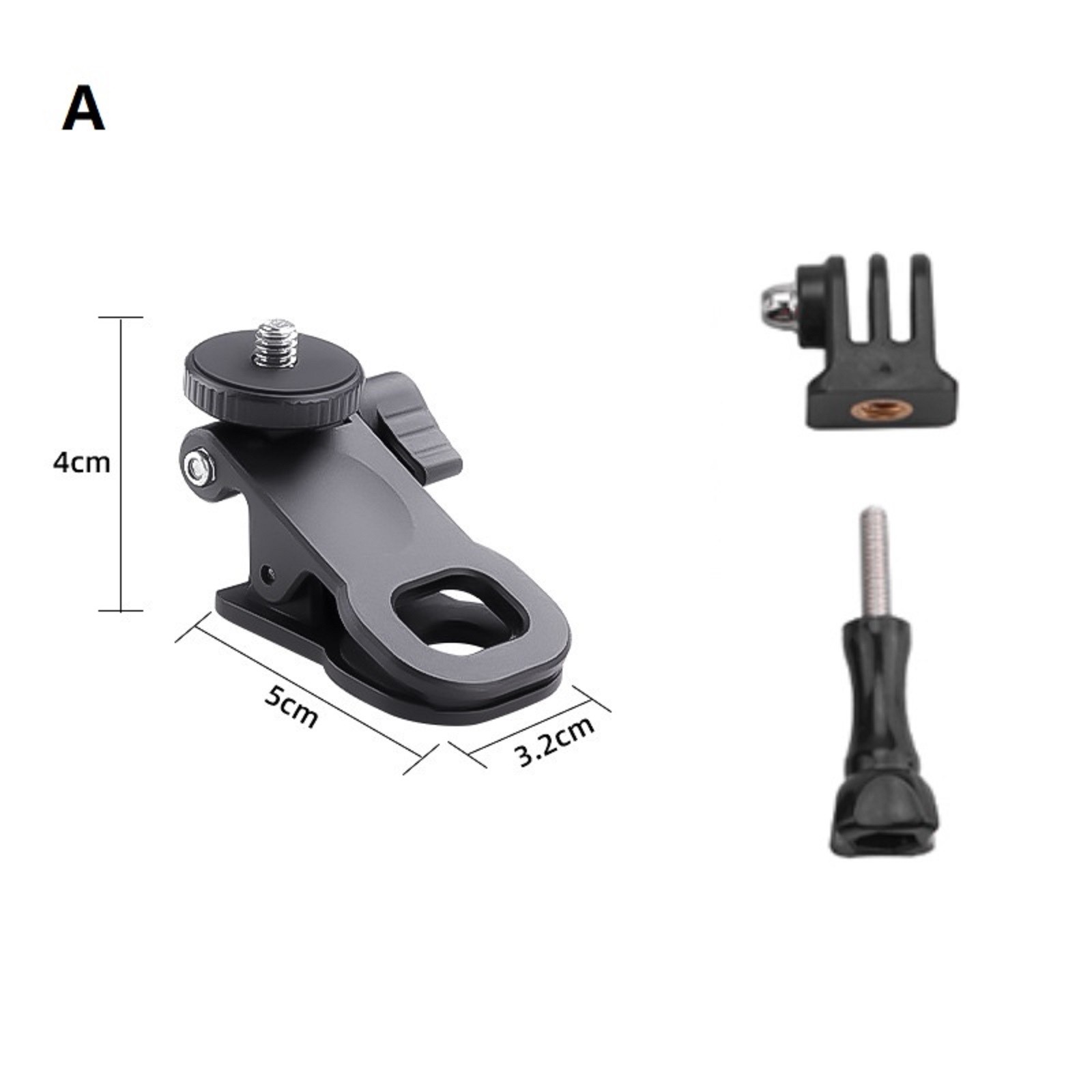 Black Sun Visor Fixing Bracket With Long Rod Screw Durable For Insta360 OneX2/X3